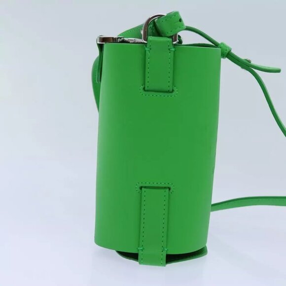 FENDI Bottle Holder Water bottle Leather Green Auth - Picture 3 of 7